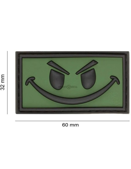 parche-goma-evil-smile-rojo-verde-marron-aplicacion-ropa