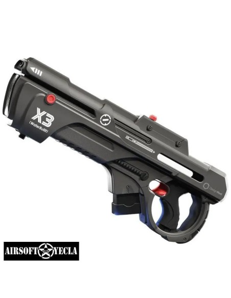 pistola-de-agua-electrica-waterbullit-x3-blanca-en-accion