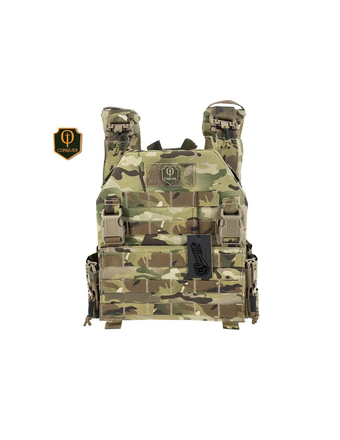 Chaleco portaplacas modular MPC con faja elástica troquelada Multicam