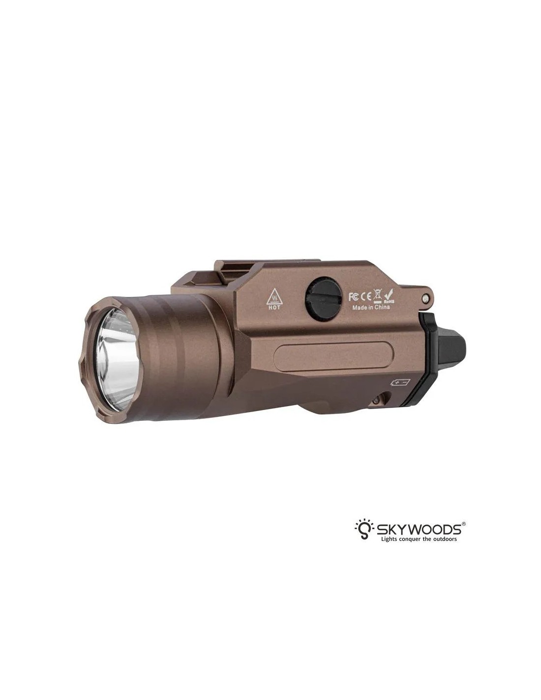 LUZ TÁCTICA RECARGABLE 1020 LÚMENES SST40 ALCANCE 220 M BATERÍA 2x16340 CARGA MAGNÉTICA Verde