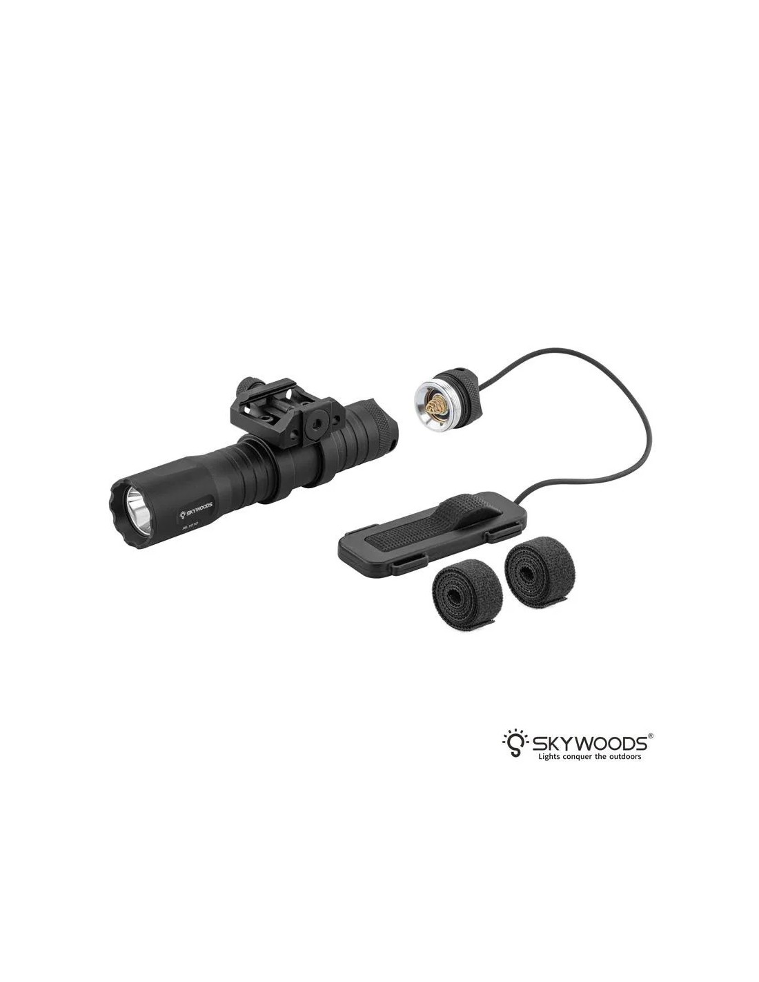LINTERNA TÁCTICA CON CONTROL REMOTO RECARGABLE 18650 1000 LÚMENES ALCANCE 240 M MODOS ALTO ESTROBOSCÓPICO INSTALACIÓN RÁPIDA