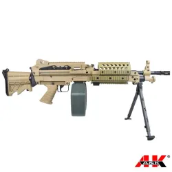 RIFLE ELÉCTRICO A&K MK46 VERSIÓN DE POLÍMERO - TAN - AirSoftYecla.es