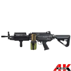 RIFLE ELÉCTRICO A&K MK46 EVO BATTLE WORN NEGRO - airsoftyecla.es