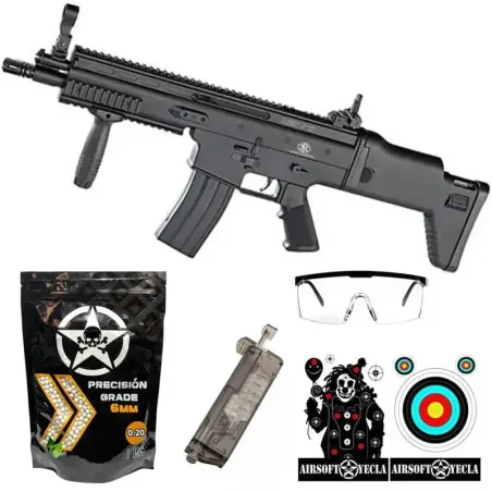 KIT COMPLETO SCAR L MUELLE FN HERSTAL NEGRO - AirSoftYecla.es