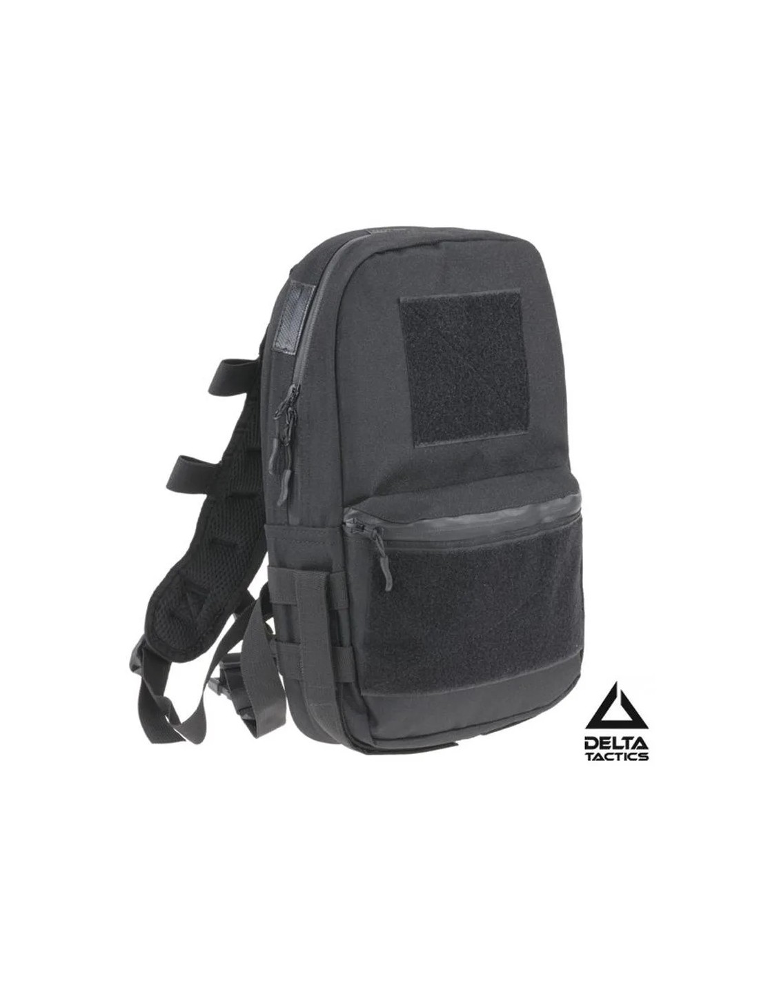 Mochila deportiva ergonómica compatible con chaleco frontal V2 con porta cargadores para M4 y salidas para HPA o sistema de hidratación