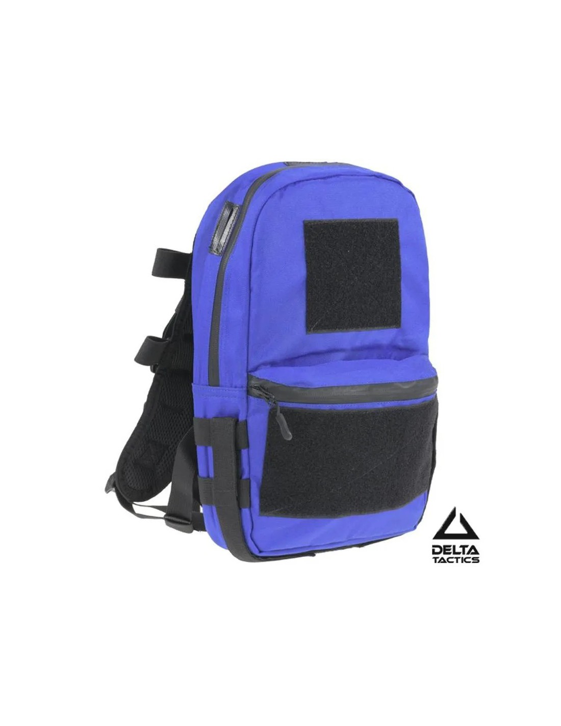 MOCHILA DEPORTIVA SPEEDSOFT COMPATIBLE CON PANEL DE PECHO PORTA 3 CARGADORES M4 BOLSILLO CON CREMALLERA YKK SALIDAS PARA HPA AZUL