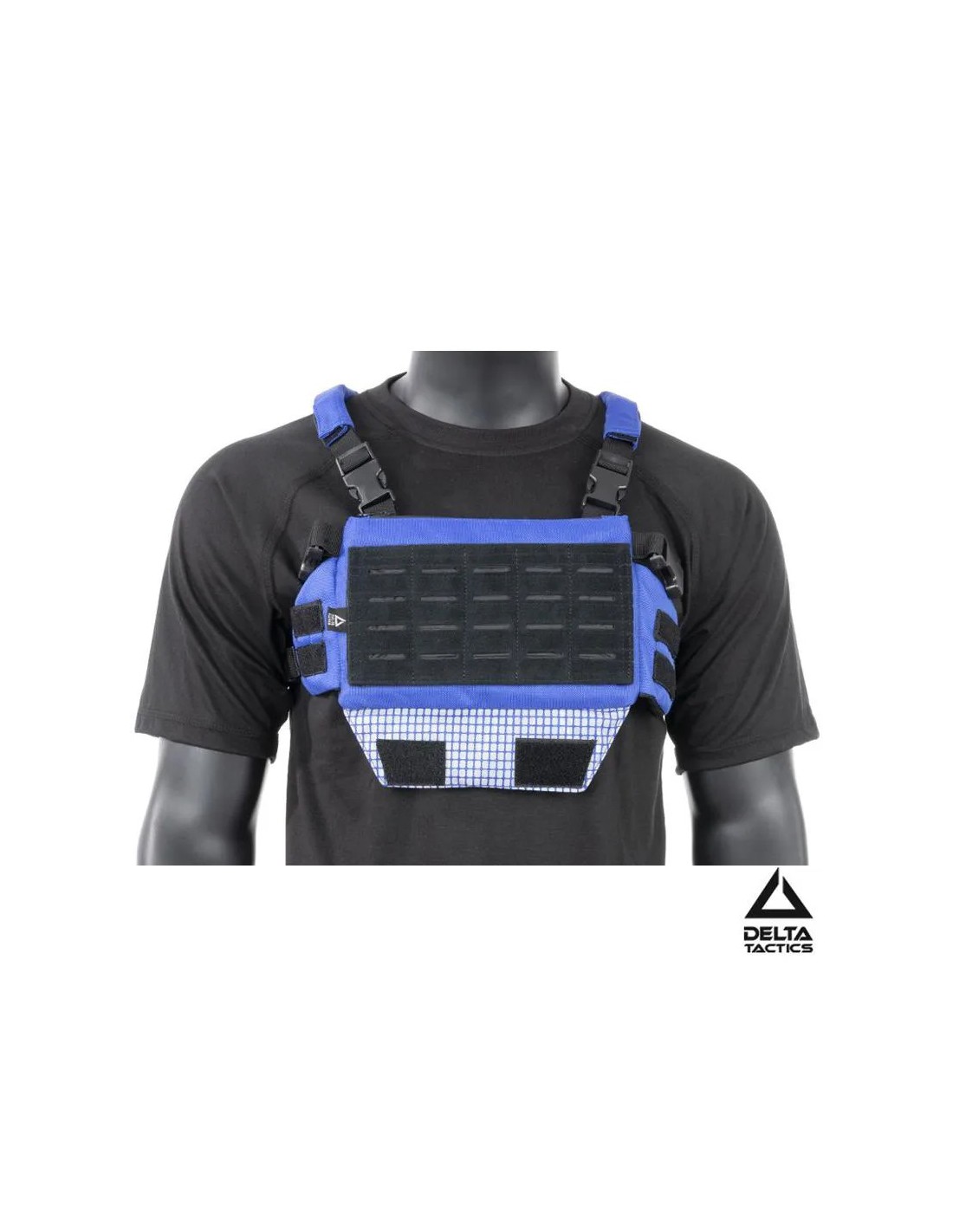 Pechera modular con panel acolchado MOLLE y portacargadores Azul