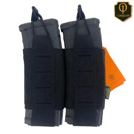 POUCH DOUBLE RIFLE CONQUER BK - Airsoftyecla.es