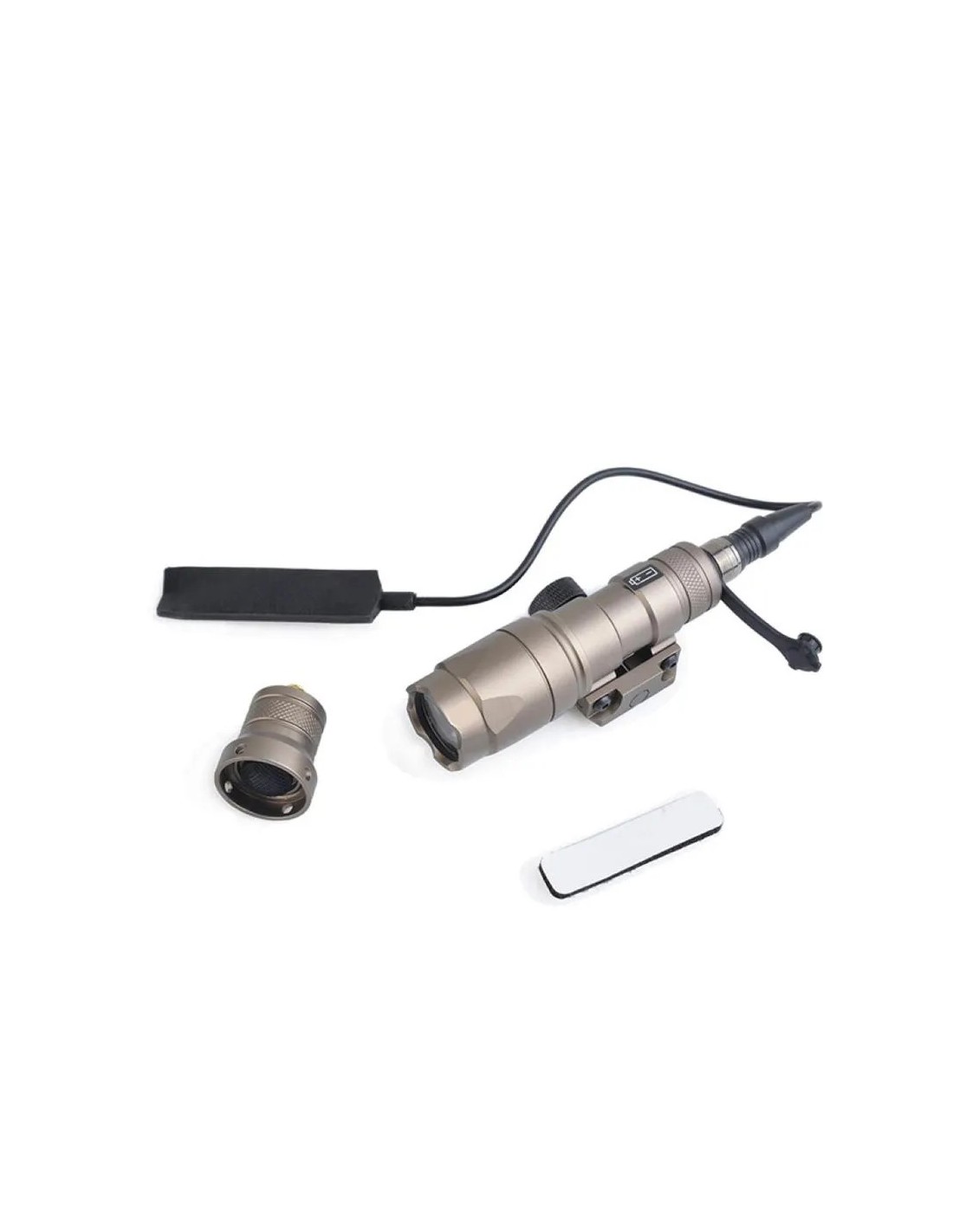 LINTERNA LED MINI NOCTURNA 180 LÚMENES MONTAJE PICATINNY BATERÍA CR123A INTERRUPTOR ACCESO RÁPIDO