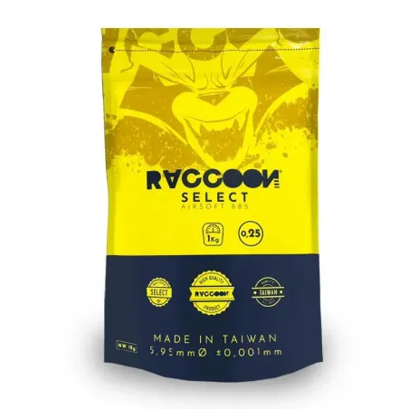 BOLAS RACCON SELECT 0.25G - 1KG - AirSoftYecla.es