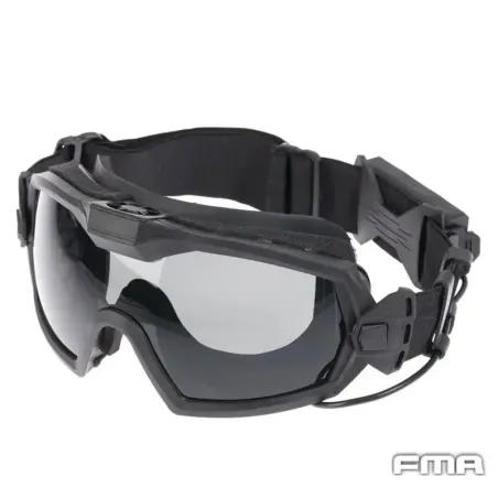 GAFAS REGULABLES NEGRA CON VENTILADOR - FMA - AirSoftYecla.es