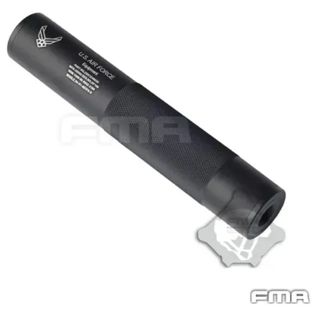 SILENCIADOR LARGO AIR FORCE NEGRO - AirSoftYecla.es