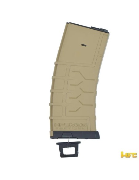 cargador-m4-hfc-hi-cap-300rds-polimero-tan-frontal