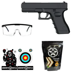 KIT COMPLETO PISTOLA METÁLICA DE MUELLE V20 - AirSoftYecla.es
