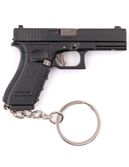 llavero-pistola-g17-negra-7cm-vista-frontal
