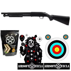 KIT ESCOPETA MUELLE LARGA M590 + GAFAS + BOLAS - AirSoftYecla.es