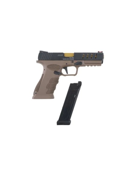 Pistola Shark APS Full Auto CO2  - Black/Tan