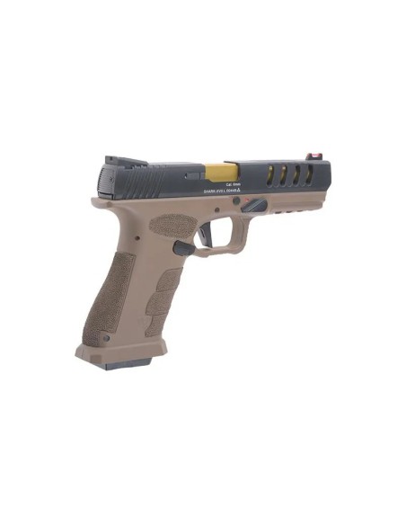 Pistola Shark APS Full Auto CO2  - Black/Tan
