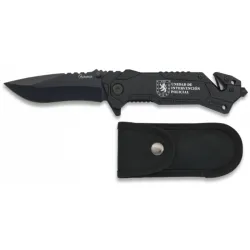 Navaja Unidad de Intervención Policial negra Hoja: 8.1CM - Albainox