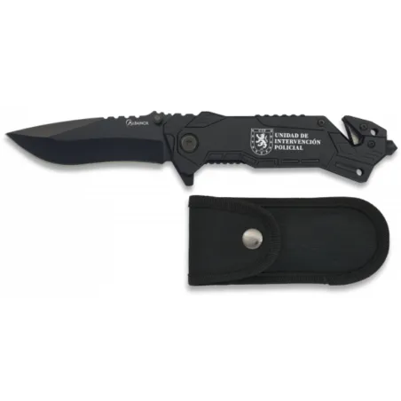 Navaja Unidad de Intervención Policial negra Hoja: 8.1CM - Albainox