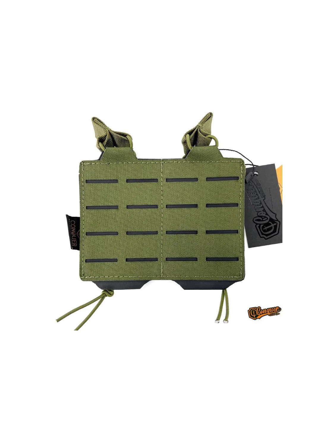 Portacargador doble para fusil M4 M16 perfil bajo sistema MOLLE Oliva