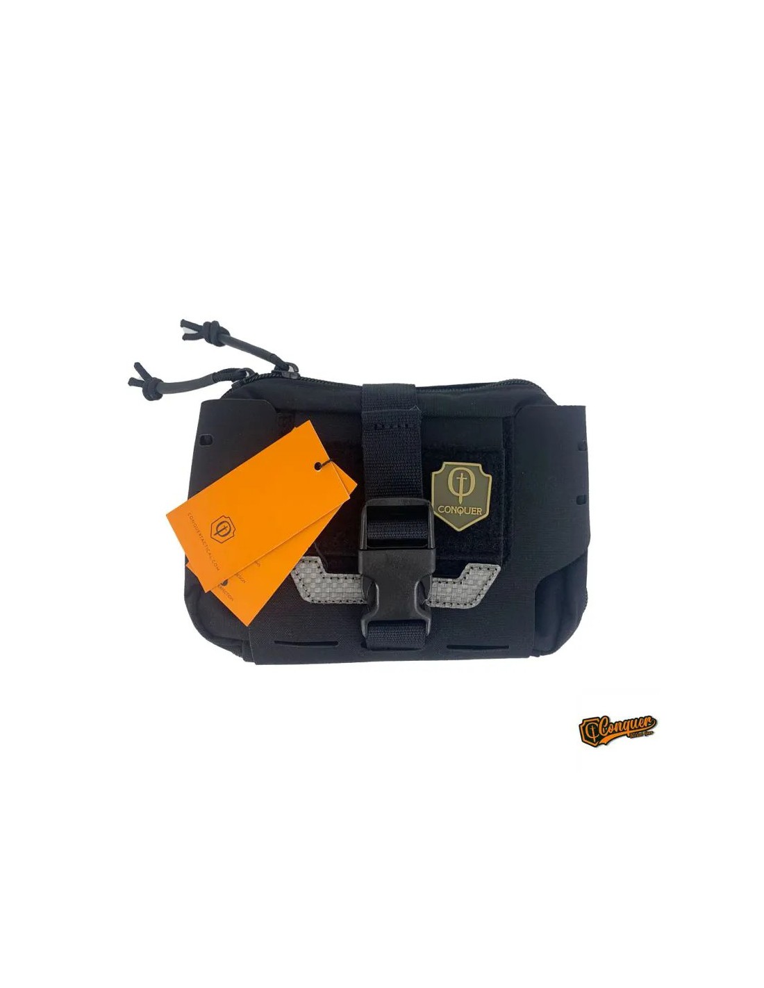 Porta IFAK compacto compatible MOLLE con solapa y hebilla de liberación rápida
