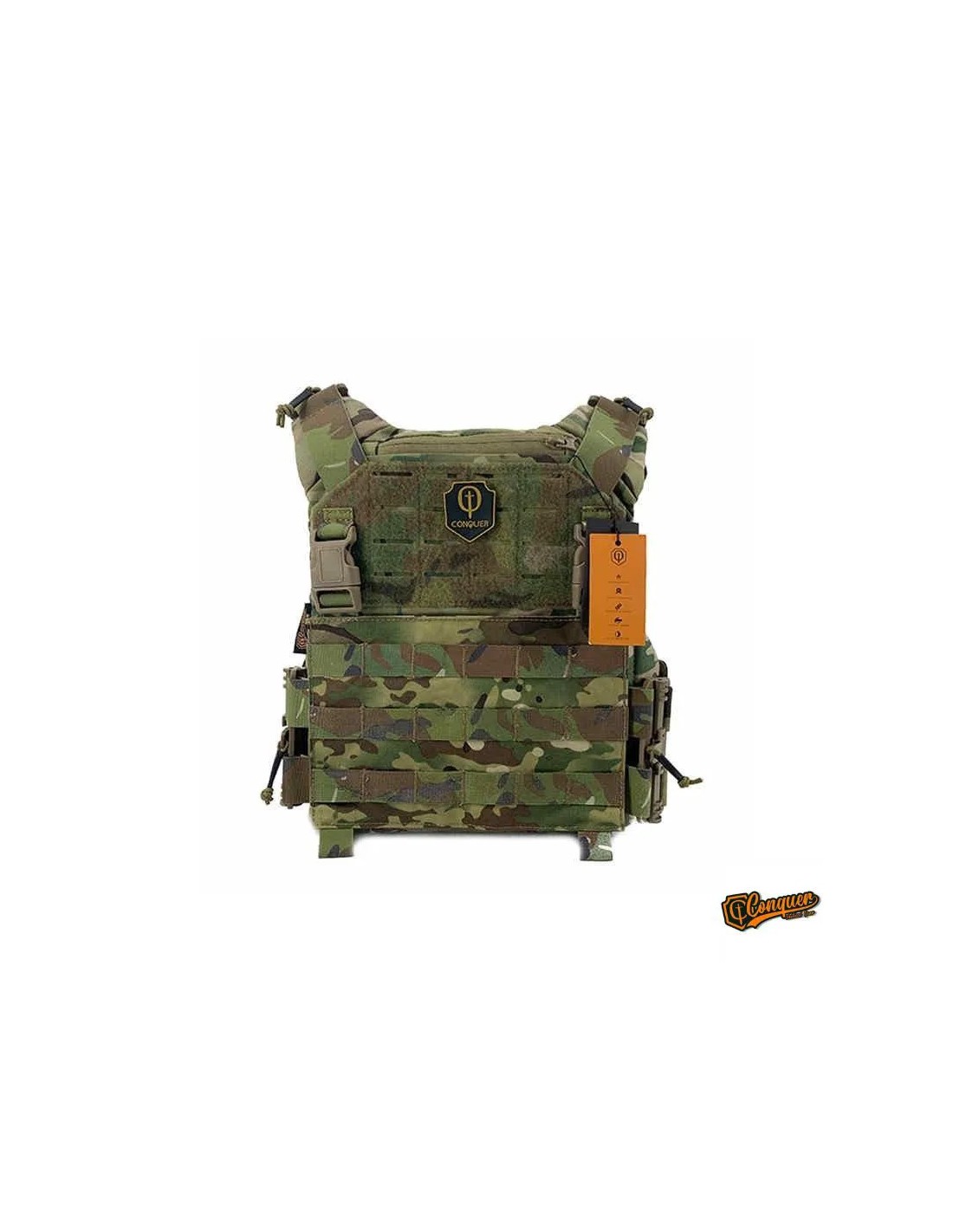CHALECO TÁCTICO CQR G2 SISTEMA MOLLE 3 PORTACARGADORES M4 Multicam