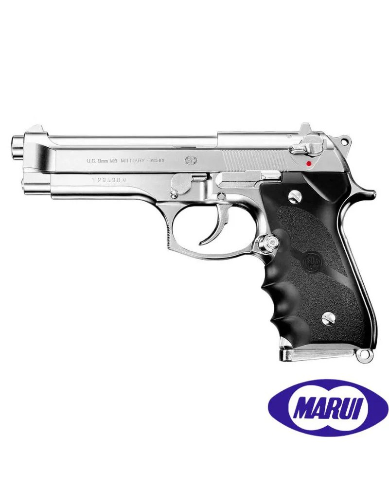 pistola-tokyo-marui-m92f-gas-negra-plata-vista-frontal