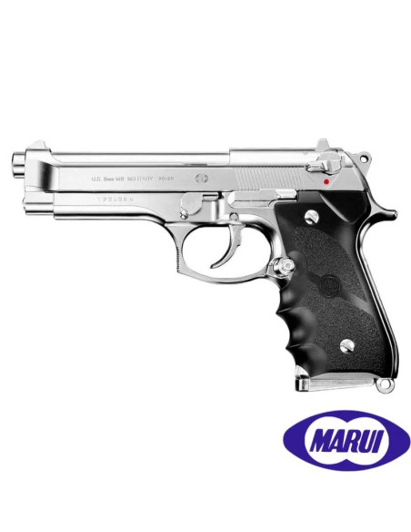 pistola-tokyo-marui-m92f-gas-negra-plata-vista-frontal