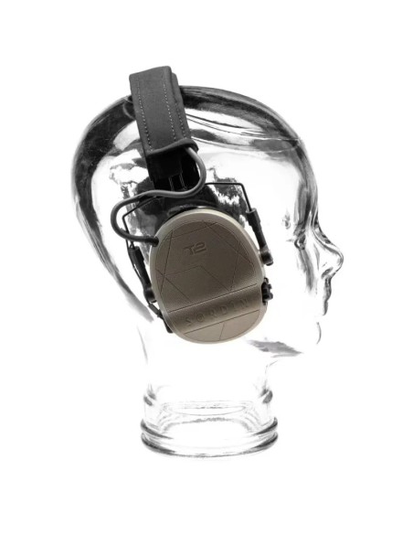 sordin-supreme-t2-headband-tan-proteccion-auditiva-tactica-profesional-vista-frontal