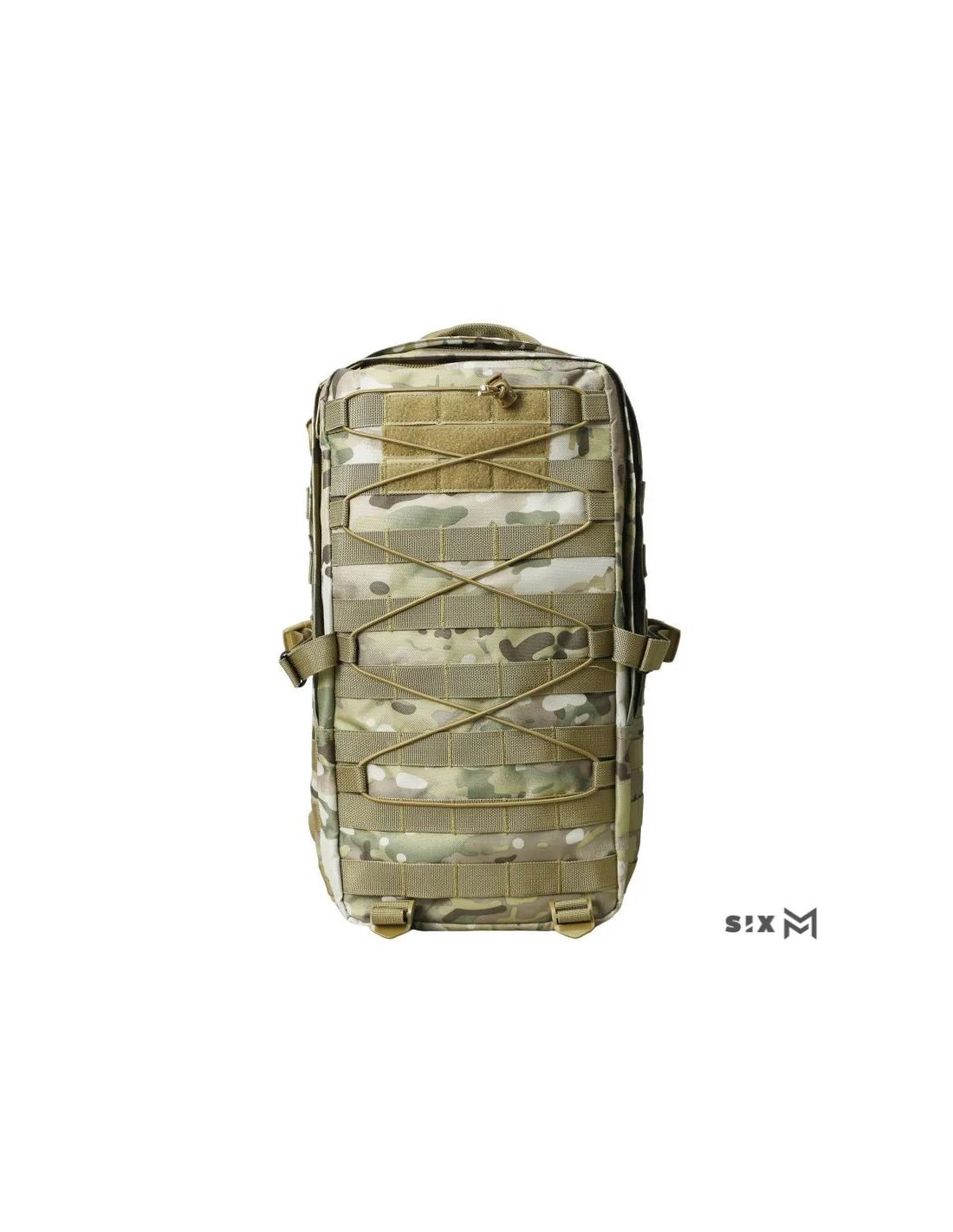 Mochila táctica sistema MOLLE capacidad ajustable 30 a 35 litros Multicam