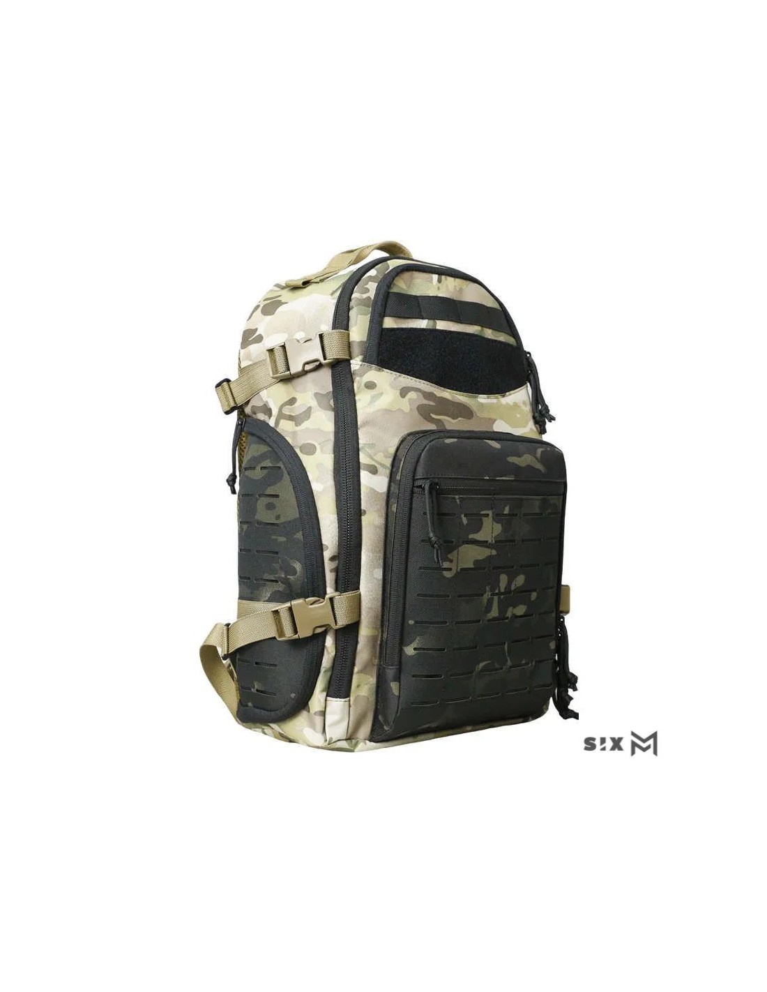 Mochila táctica 40 litros con sistema MOLLE y respaldo transpirable