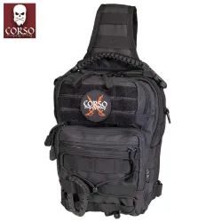 BANDOLERA CORSO TACTICAL NYLON VELCRO - NEGRA