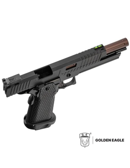 pistola-hi-capa-6-black-gbb-golden-eagle-disparo-en-accion