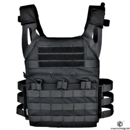 Chaleco EmersonGear Plate Carrier Negro MOLLE | AirsoftYecla