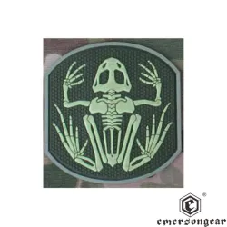 Parche PVC Rana Esqueleto EmersonGear Verde 73x70mm
