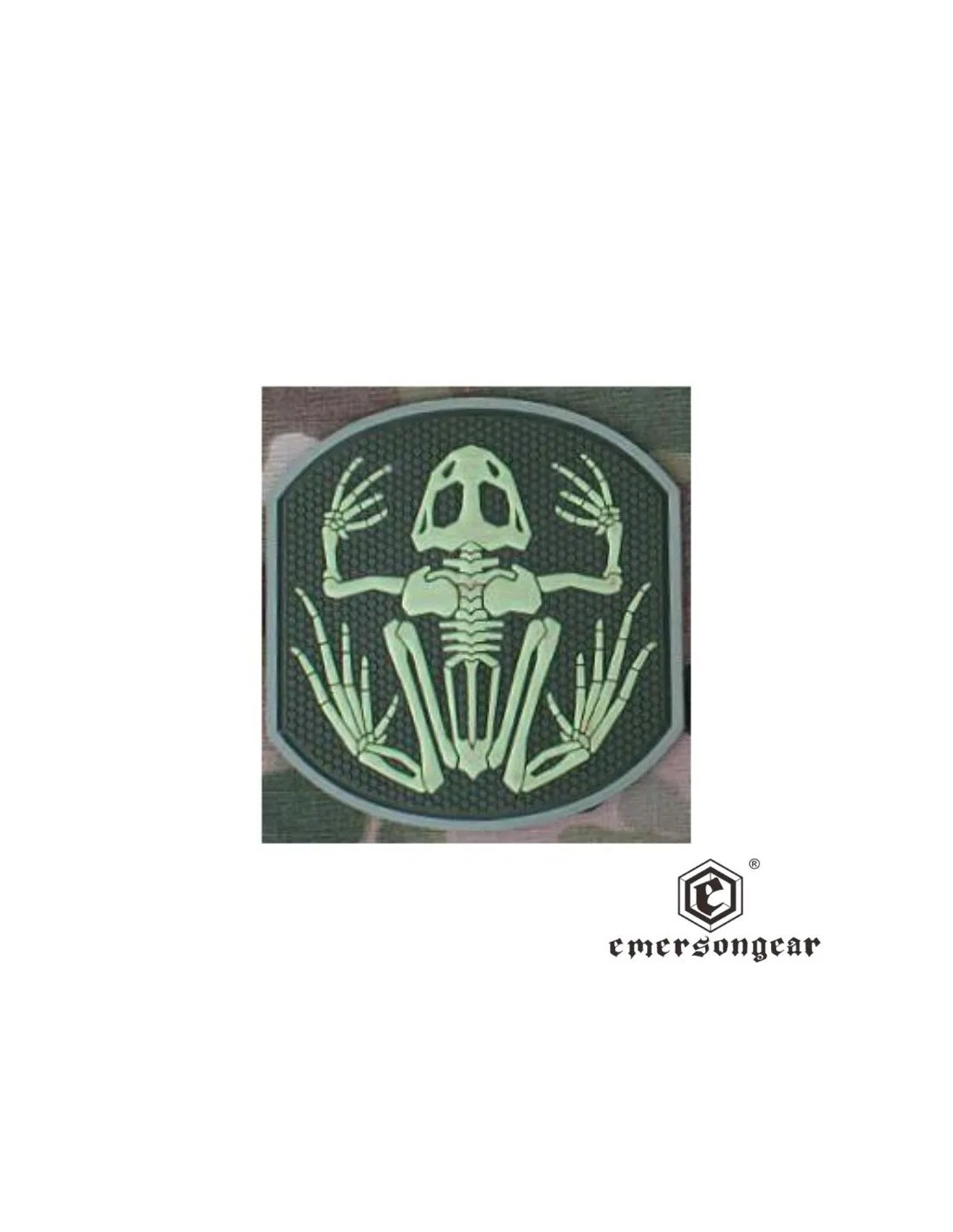 PARCHE PVC ESQUELETO DE RANA VERDE