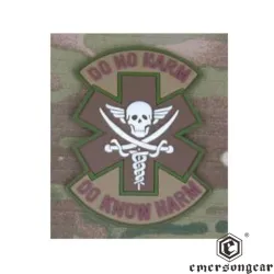 Parche PVC Do No Harm EmersonGear 8,8x7 cm