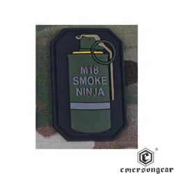 Parche PVC Smoke Ninja EmersonGear 5x3,4 cm