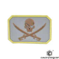 Parche Calavera Pirata PVC EmersonGear 7,5x5 cm