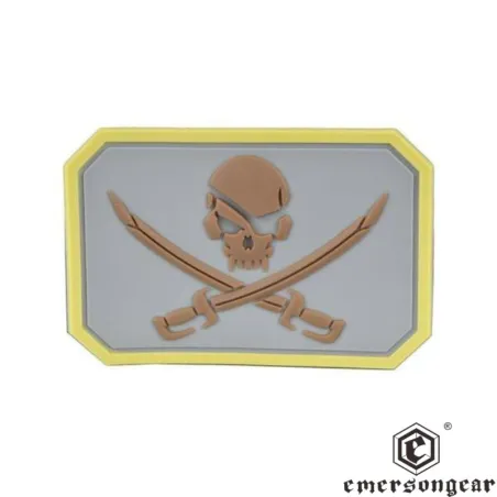 Parche Calavera Pirata PVC EmersonGear 7,5x5 cm