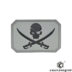 Parche Calavera Pirata PVC EmersonGear 7,5x5 cm
