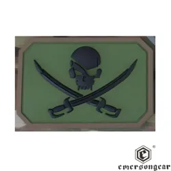 Parche Calavera Pirata PVC EmersonGear 7,5x5 cm