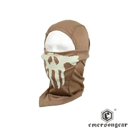 Balaclava EmersonGear Ghost Skull Hood Tan Luminoso