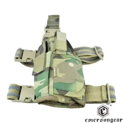 Pistolera Muslo Zurdo EmersonGear Tornado Multicam | AirsoftYecla
