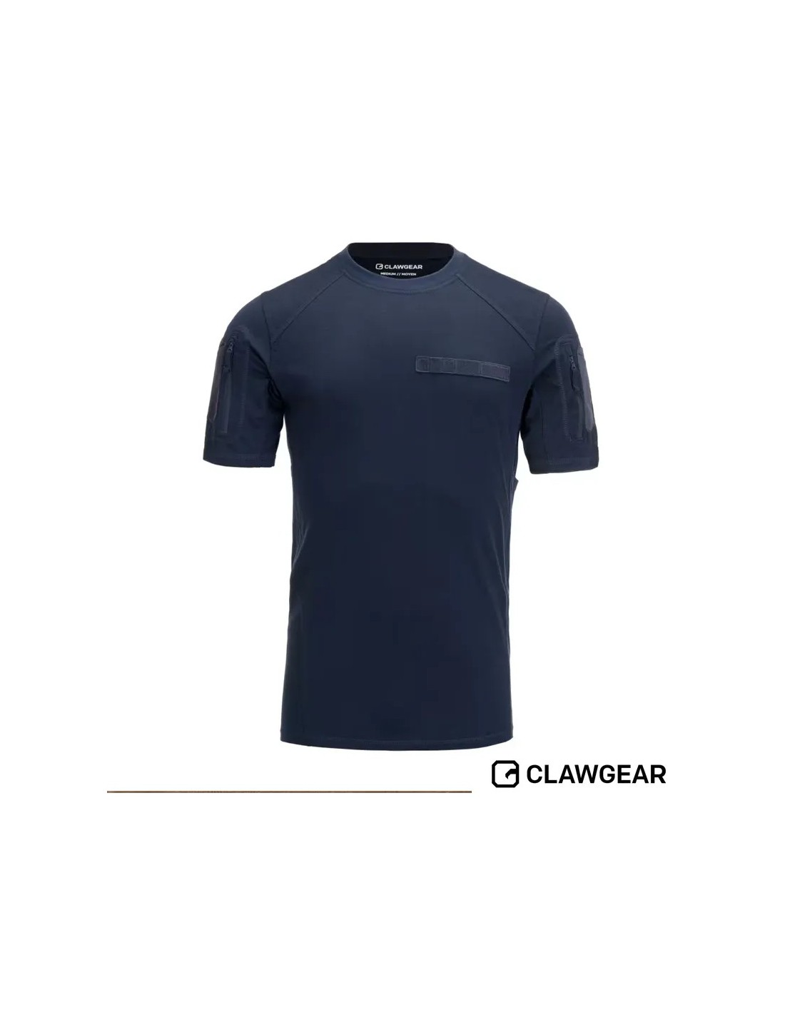 Camisa de instructor ligera mangas ranglán con refuerzos sin costuras bolsillos en mangas con cremallera y velcro para insignias y bolsillos laterales para teléfono