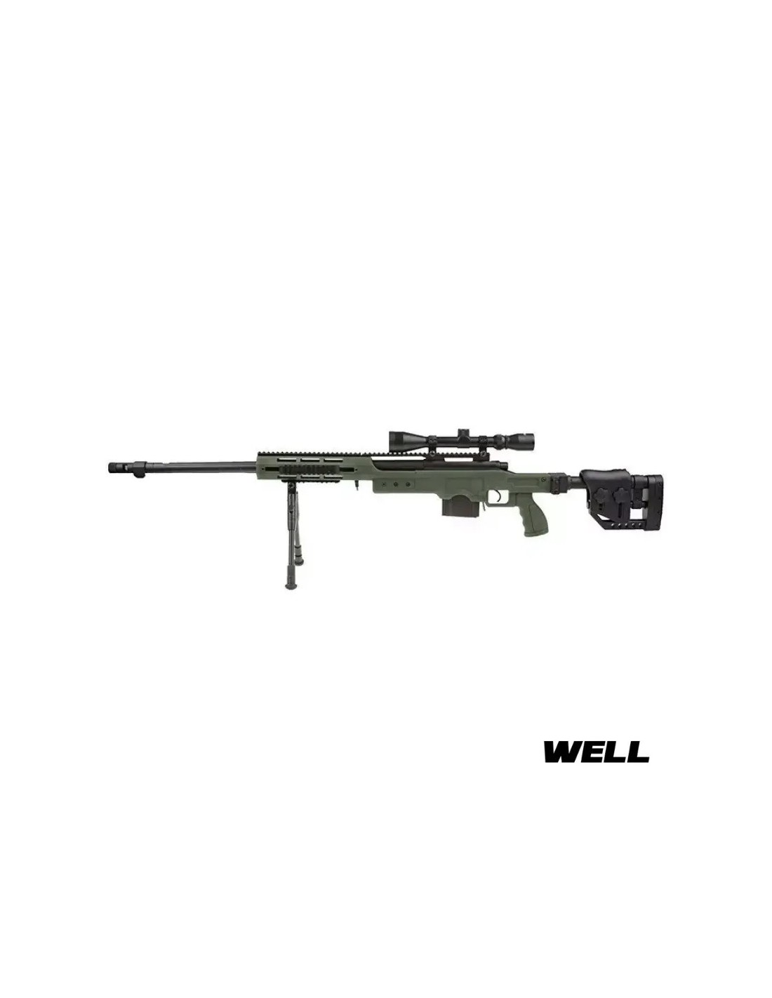 MB4411D con mira 3-9x40 y bípode Verde