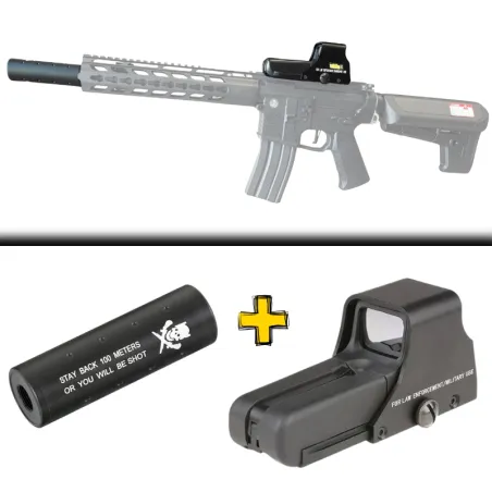 Pack Mira Red Dot 552 + Silenciador Corto | AirsoftYecla