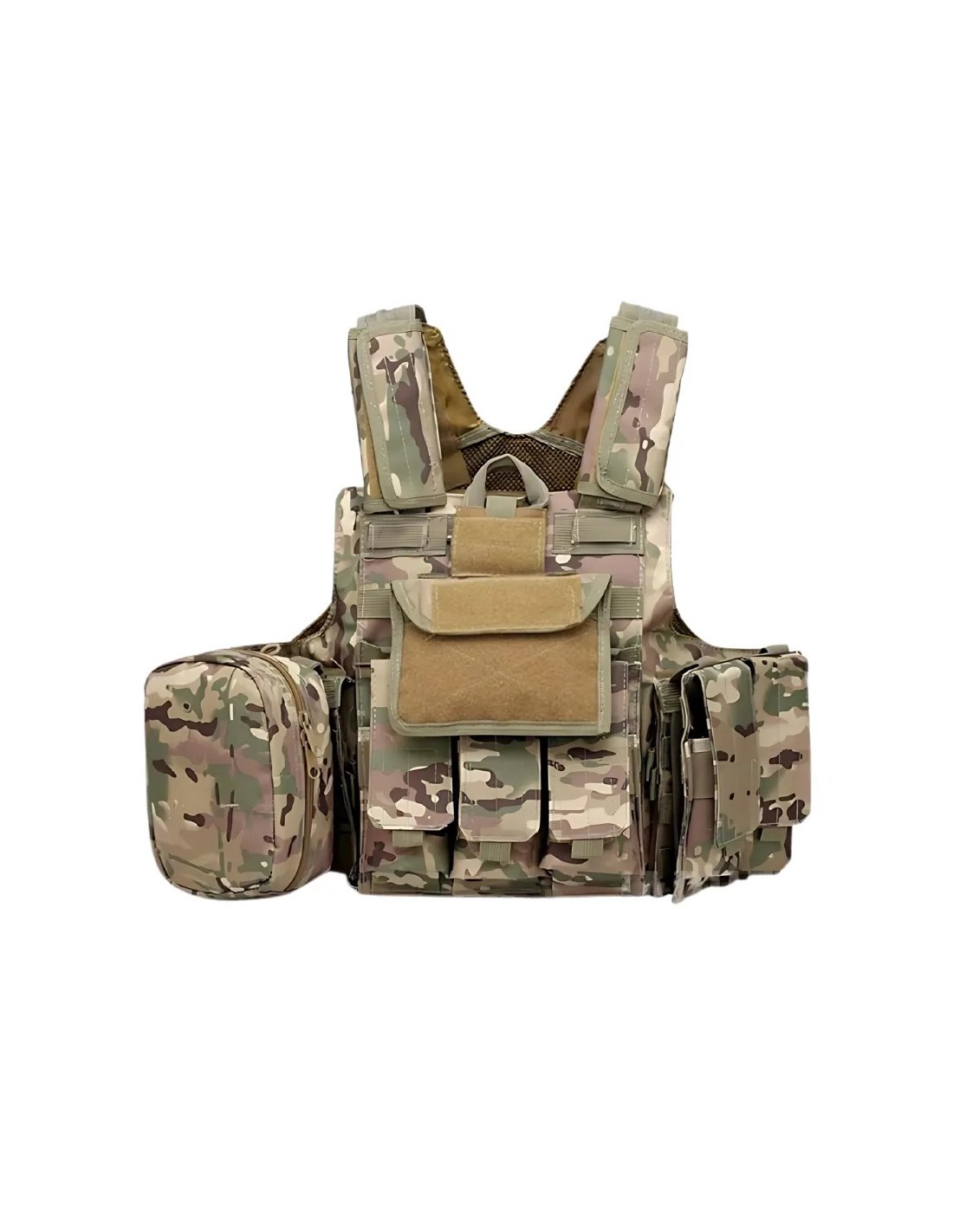 Chaleco táctico CIRAS MARS con portacargadores y accesorios Multicam