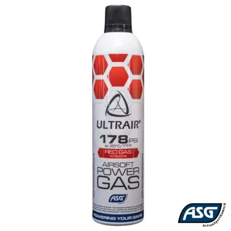 Gas Ultrair Red ASG 570ml Airsoft | Potencia máxima en invierno
